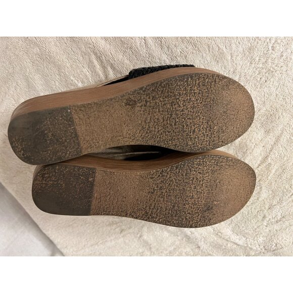 BASS Women's Willow Slide Leather Platform Sandals Size 7 1/2M Black & Brown - Picture 12 of 12